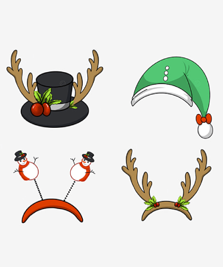 Christmas Hat PNG Transparent Photographic and Clipart Images 31