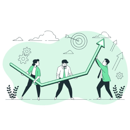 Team goals concept illustration Free Vector