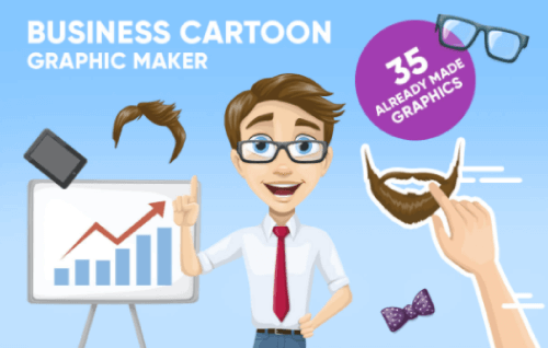 Business Vector Cartoon Graphic Maker Free Design Bundles by GraphicMama