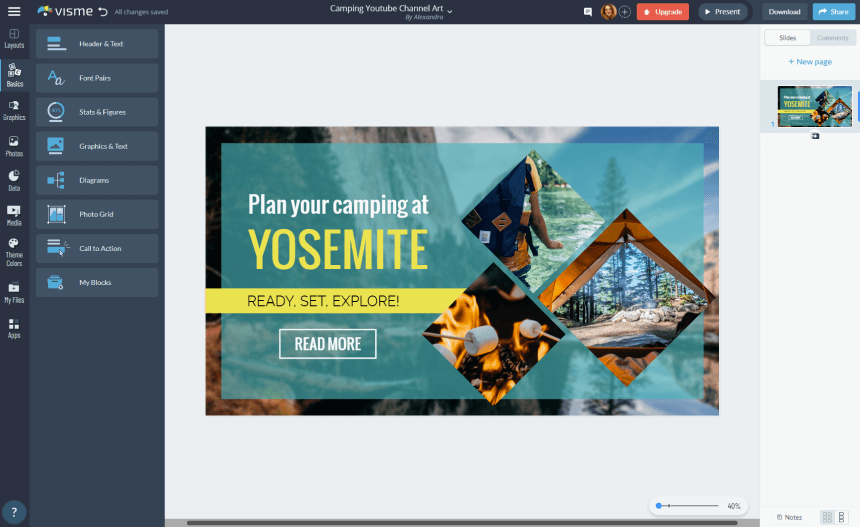 Visme YouTube Banners Online Tool