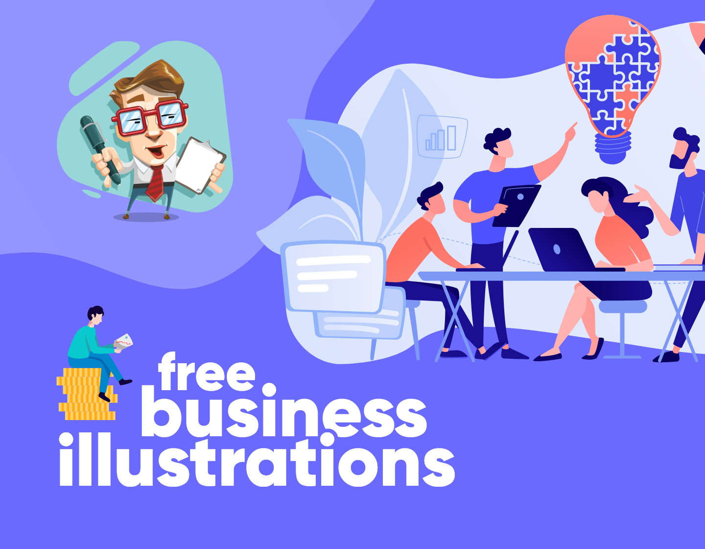 80 Free Business Illustrations For Your Next Creative Designs