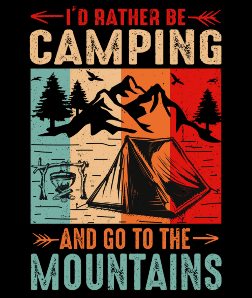Concept T-Shirt Design Ideas 20: Mountain Camping by Abdur Rahman on Behance