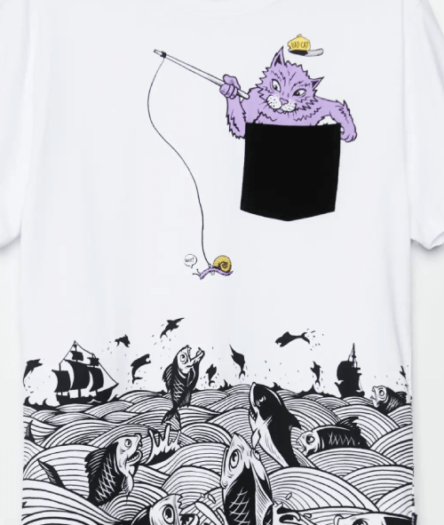 Other Creative T-Shirt Design Inspiration 15: Cat fishing by Cropp 