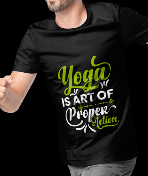 Typography T-Shirt Design Ideas Example 3: Yoga T-Shirt Design by T-shirt Points on Behance
