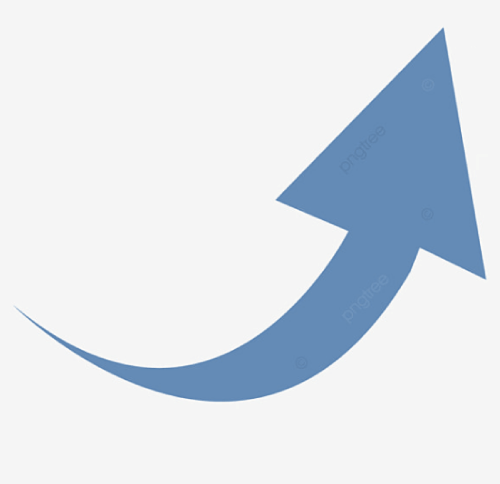 Blue Curved Arrow Free PNG