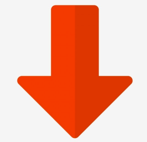 Red Down Arrow Icon Free PNG