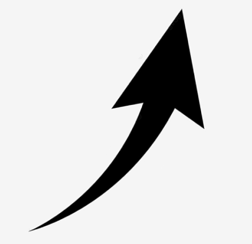 Curved Up Arrow Free PNG