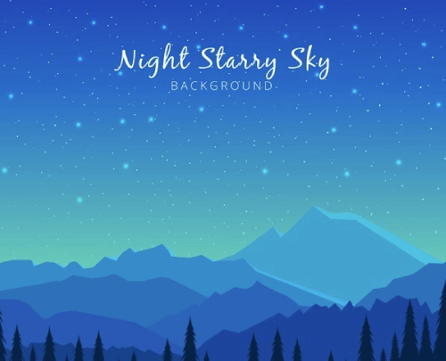 Cartoony Night Sky 10