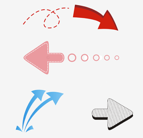 Colorful Arrows Collection Free PNG