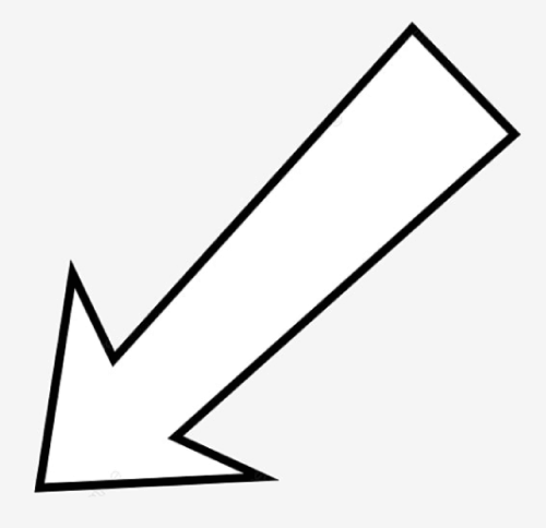 White Down Arrow Free PNG and PSD