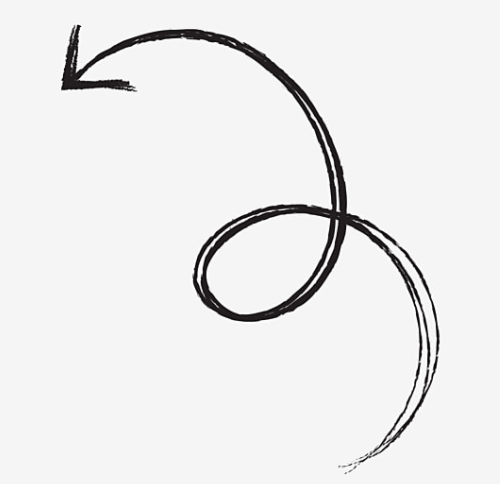 Curly Hand-Drawn Arrow Free PNG
