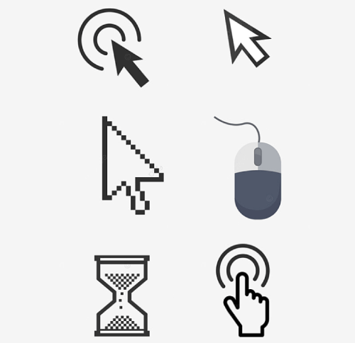 Mouse Pointer Icons Free PNG Set