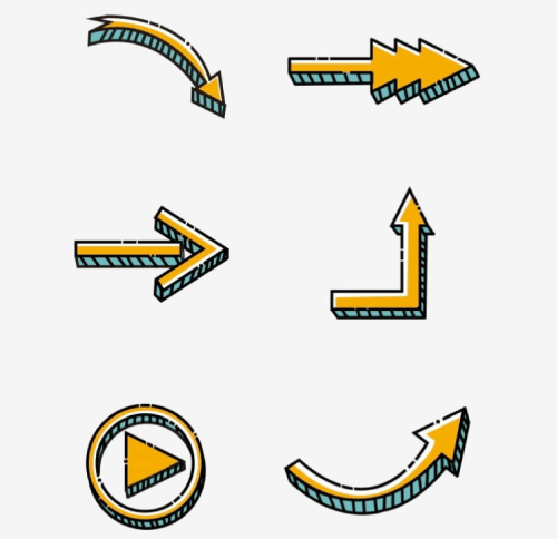 Creative Set of Hand-Drawn Arrows Free PNG
