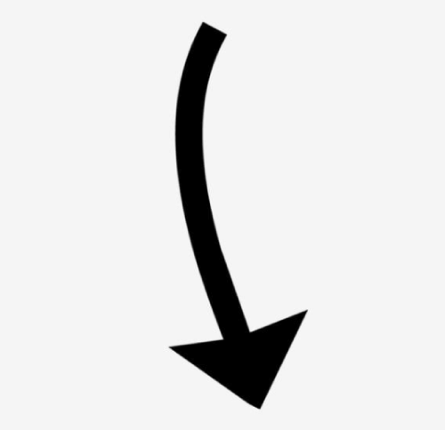Black Arrow Pointing Down Glyph Free PNG