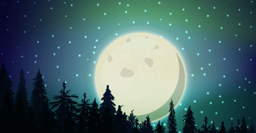 Moon Sky Cartoon 01