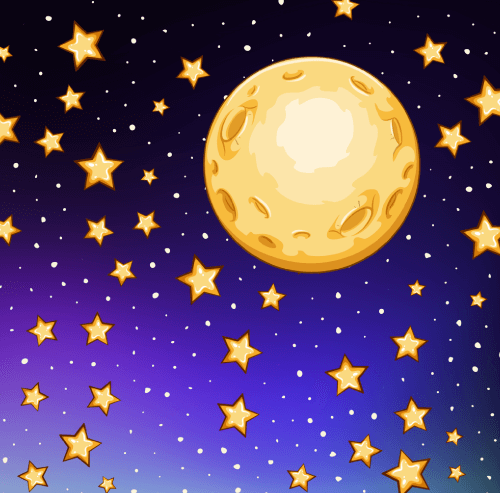 Moon Sky Cartoon 06