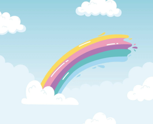 Rainbow Cartoon Sky 03
