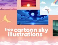 Free Cartoon Sky Illustrations