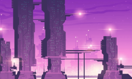 Futuristic Cyberpunk City Free Landscape