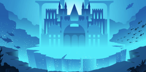 Free Magical Winter Castle Background
