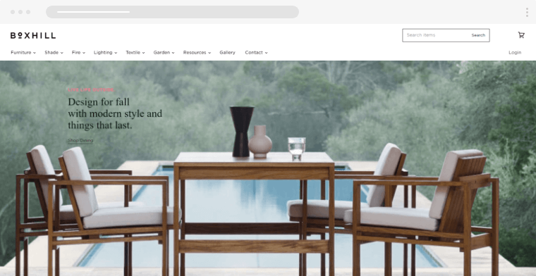 garden and home ecommerce home example