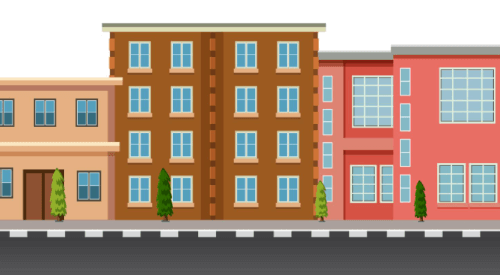 Small City Buildings Background