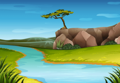 Africa Landscape Free Cartoon Background