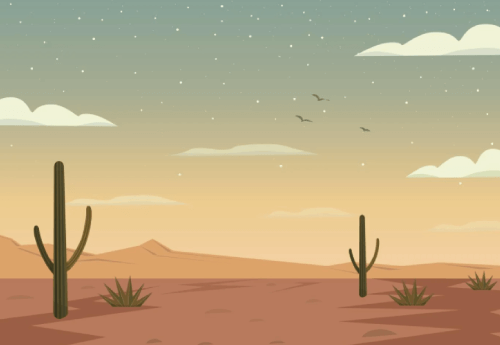 Free Desert Starry Landscape Background