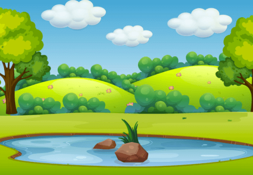 Forest Lake Free Vector Background