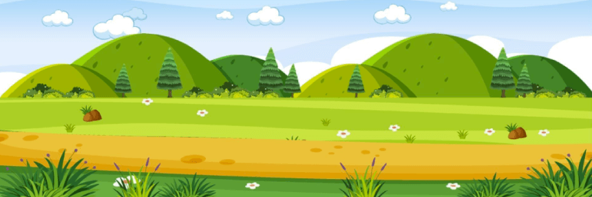 Free Cartoon Mountain Landscape Off Road Forest Path