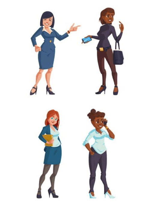 Business Women in Office Clothes 