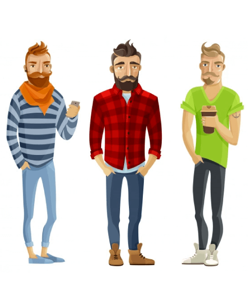 Hipster Characters Set