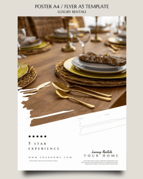 Free A4 5-Star Experience Flyer Template