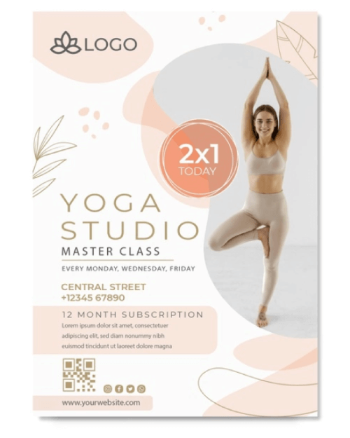 Yoga Studio Master Class Free Flyer Template