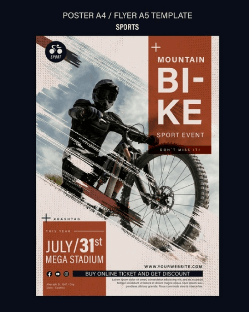 Mountain Bike Sport Even Free Flyer