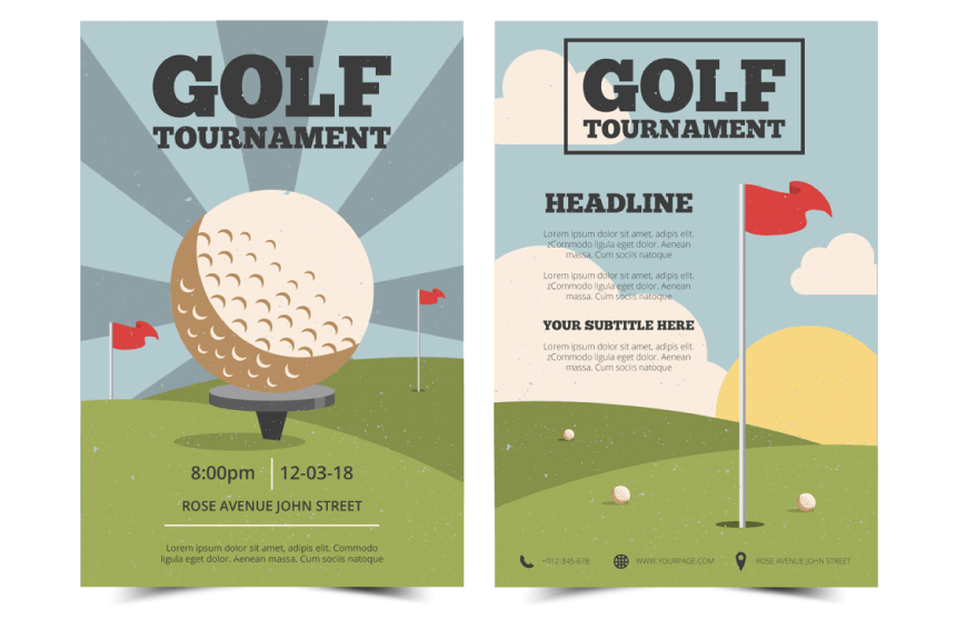 Golf Tournament Free Flyer Template