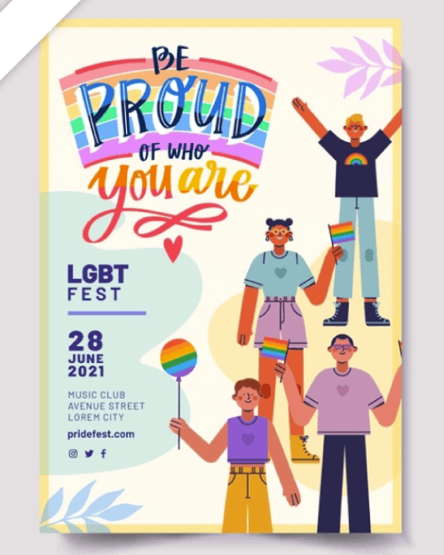 LGBT Pride Event Free Flyer Template