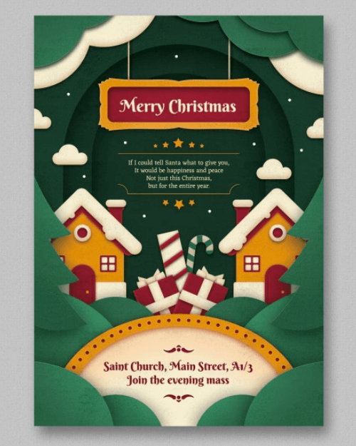 Christmas Church Event Free Flyer Template