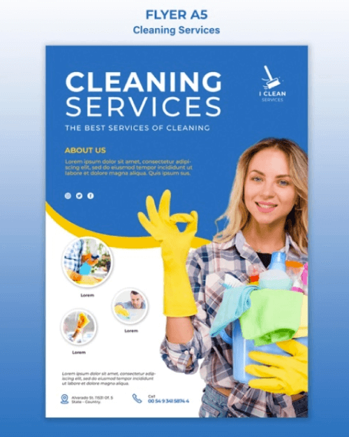 Cleaning Services Free Template for Flyers
