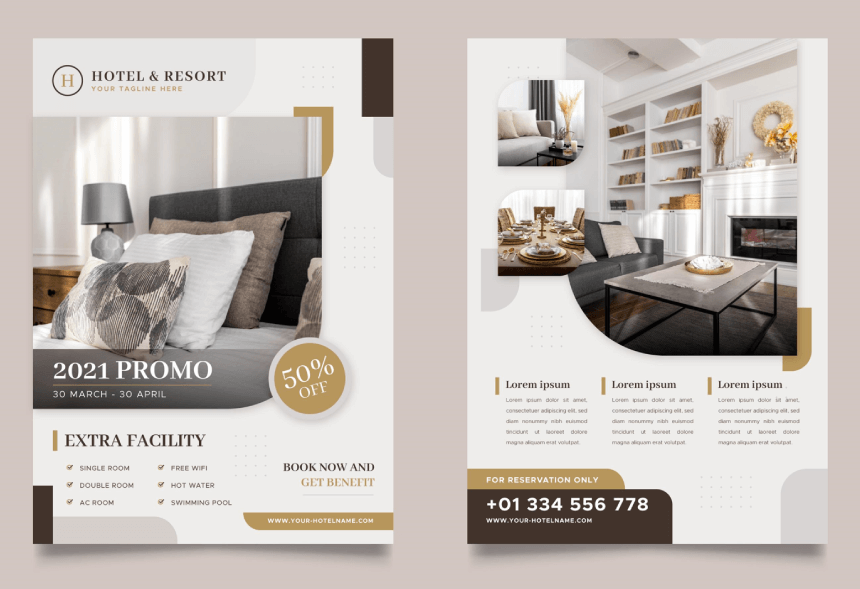 Promotional Hotel and Resort Free Flyer Template
