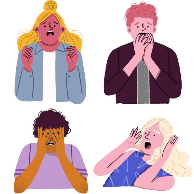 Free Vector Scared People Cartoon Characters
