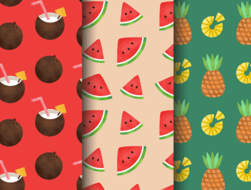 Free Vintage Summer Holiday Patterns Free Vector