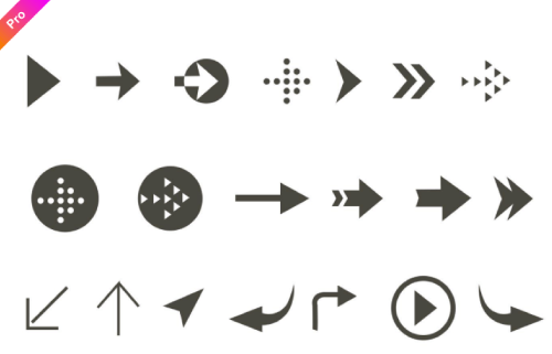 Arrow Aign Icon Set for Presentations