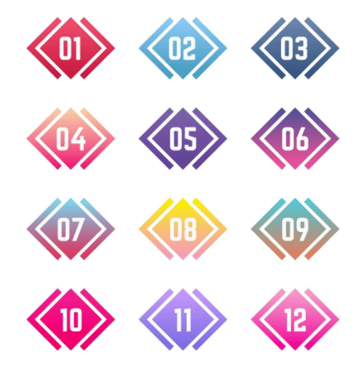 Free Colorful Geometric Bullet Points