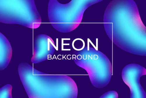 Neon Fluid Abstract Background