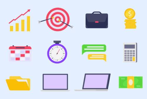 Modern Business Free Icon Set for Presentations