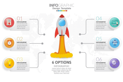 Free 6 Steps Startup Infographics