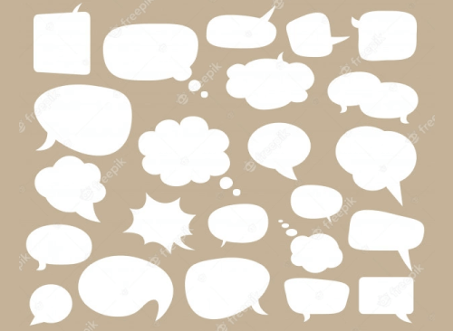 Silhouette Speech Bubbles