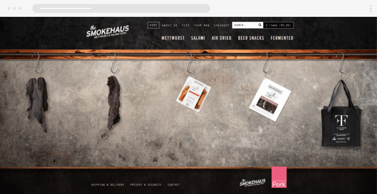 meat based products ecommerce home example