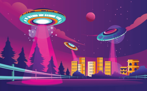 Alien Invasion Scenario Free SciFi Background